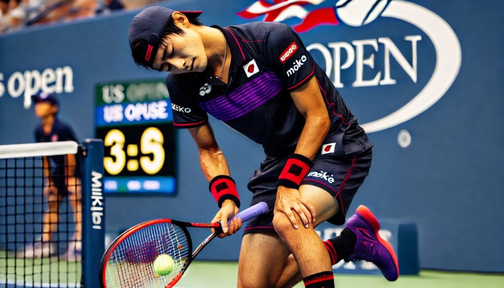 全米オープン2024：西岡良仁が1回戦で無念の途中棄権、激闘の末に敗れる